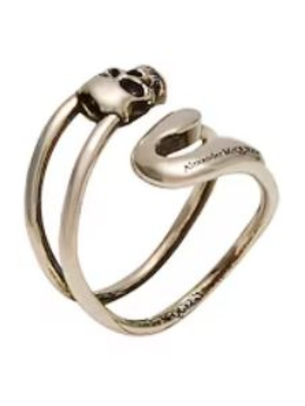 Alexander McQueen Pin Ring Silver Size IT 17